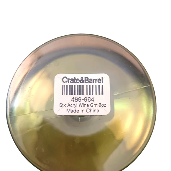 6 New Crate&Barrel Iridescent Acrylic Wine Glass Appox 4.5 Inch Tall - Picture 4 of 7
